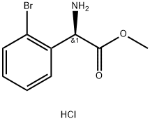 (R)-2-氨基-2-(2-溴苯基)乙酸甲酯盐酸盐, 2829281-66-3, 结构式