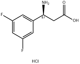 (S)-3-氨基-3-(3,5-二氟苯基)丙酸盐酸盐 结构式