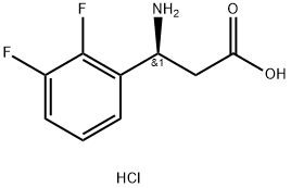 (S)-3-Amino-3-(2,3-difluorophenyl)propanoic acid hydrochloride Struktur