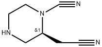 (S)-2-(氰甲基)哌嗪-1-碳腈 结构式