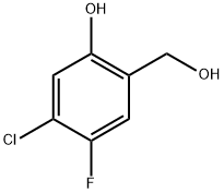 5-chloro-4-fluoro-2-(hydroxymethyl)phenol Struktur