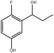 4-fluoro-3-(1-hydroxypropyl)phenol 化学構造式