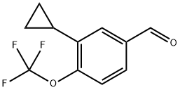 3-环丙基-4-(三氟甲氧基)苯甲醛 结构式