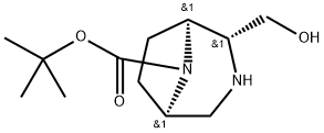 tert-Butyl (1S,2R,5R)-2-(hydroxymethyl)-3,8-diazabicyclo[3.2.1]octane-8-carboxylate Structure