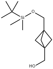 [3-(tert-Butyl-dimethyl-silanyloxymethyl)-bicyclo[1.1.1]pent-1-yl]-methanol 结构式