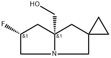 ((6'R,7A'R)-6'-二氟化氢-1'H,3'H-螺环[1,2'-吡咯嗪]-7A'(5'H)-基)甲醇 结构式