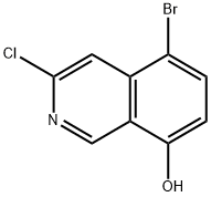 5-Bromo-3-chloroisoquinolin-8-ol 化学構造式