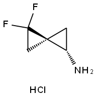 Spiro[2.2]pentan-1-amine, 4,4-difluoro-, hydrochloride (1:1), (1S,3R)-rel- 化学構造式