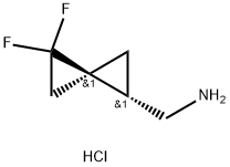 REL-((1S,3R)-4,4-二氟螺[2.2]戊-1-基)甲胺盐酸盐 结构式