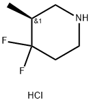 Piperidine, 4,4-difluoro-3-methyl-, hydrochloride (1:1), (3S)- Structure