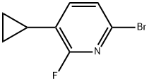 6-Bromo-3-cyclopropyl-2-fluoropyridine 化学構造式