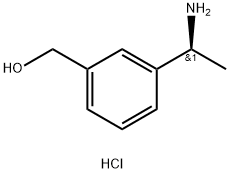 Benzenemethanol, 3-[(1S)-1-aminoethyl]-, hydrochloride (1:1) Structure