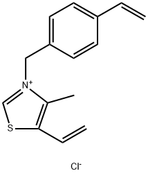 5-乙烯基-3-[(4-乙烯基苯基)甲基]-4-甲基噻唑氯化物(1:1) 结构式