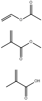 2-Propenoic acid, 2-methyl-, polymer with ethenyl acetate and methyl 2-methyl-2-propenoate 化学構造式