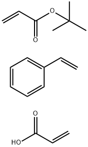 2-Propenoic acid, polymer with 1,1-dimethylethyl 2-propenoate and ethenylbenzene Struktur