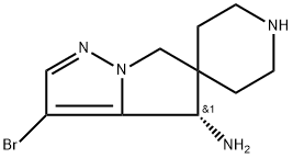 (S)-3'-Bromo-4'H,6'H-spiro[piperidine-4,5'-pyrrolo[1,2-b]pyrazol]-4'-amine Structure