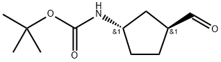 CARBAMIC ACID, N-[(1S,3S)-3-FORMYLCYCLOPENTYL]- 1,1-DIMETHYLETHYL ESTER 结构式