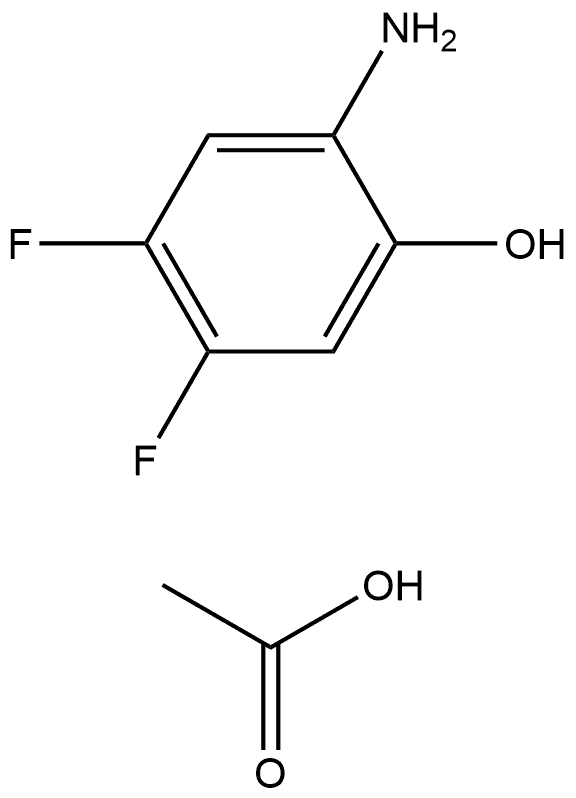 Phenol, 2-amino-4,5-difluoro-, acetate (1:1) Structure