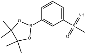 4,4,5,5-四甲基-2-(3-(S-甲基磺酰氨基)苯基)-1,3,2-二氧杂硼烷 结构式