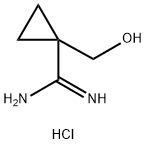 1-(Hydroxymethyl)cyclopropane-1-carboximidamide hydrochloride Struktur