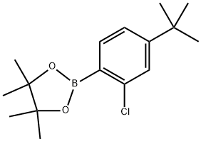2-(4-(tert-butyl)-2-chlorophenyl)-4,4,5,5-tetramethyl-1,3,2-dioxaborolane 化学構造式