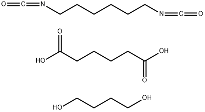 己二酸与1,4-丁二醇和1,6-二异氰酸根合己烷的聚合物, 28476-49-5, 结构式