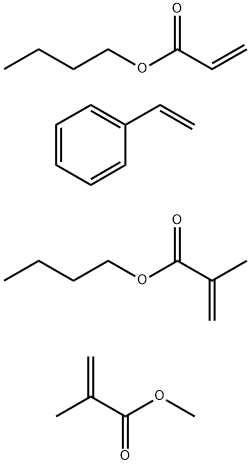 アクリル酸ブチル·メタクリル酸ブチル·メタクリル酸メチル·スチレン共重 化学構造式