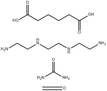 Hexanedioic acid,polymer with N,N'-bis(2-aminoethyl)-1,2-ethanediamine,formaldehyde and urea Struktur