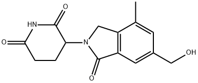 3-(6-(Hydroxymethyl)-4-methyl-1-oxoisoindolin-2-yl)piperidine-2,6-dione Struktur