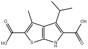 4-异丙基-3-甲基-6H-噻吩并[2,3-B]吡咯-2,5-二羧酸, 2852760-93-9, 结构式