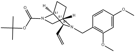 (1S,4S,6S)-5-(2,4-二甲氧基苄基)-6-乙烯基-2,5-二氮杂双环[2.2.2]辛烷-2-羧酸叔丁酯 结构式
