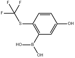 (5-羟基-2-((三氟甲基)硫代)苯基)硼酸 结构式