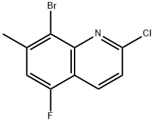 8-Bromo-2-chloro-5-fluoro-7-methylquinoline Struktur