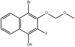 4-溴-2-氟-3-甲氧基甲氧基萘-1-醇,2852767-09-8,结构式