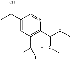 3-Pyridinemethanol, 6-(dimethoxymethyl)-α-methyl-5-(trifluoromethyl)- Struktur