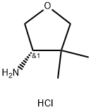 (S)-4,4-Dimethyltetrahydrofuran-3-amine hydrochloride 化学構造式