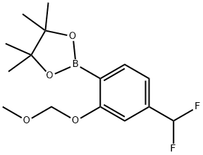 2-(4-(Difluoromethyl)-2-(methoxymethoxy)phenyl)-4,4,5,5-tetramethyl-1,3,2-dioxaborolane Struktur