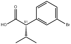 (αS)-3-Bromo-α-(1-methylethyl)benzeneacetic acid Structure