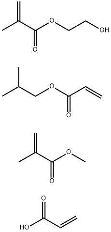 2-Methyl-2-propenoic acid, 2-hydroxyethyl ester,polymer with methyl 2-methyl-2-propenoate,2-methylpropyl 2-propenoate and 2-propenoic acid Structure