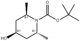 (2R,6R)-4-Hydroxy-2,6-dimethyl-piperidine-1-carboxylic acid tert-butyl ester Structure