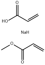2-Propenoic acid, methyl ester, polymer with sodium 2-propenoate Struktur