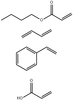 2-Propenoic acid, polymer with 1,3-butadiene, butyl 2-propenoate, and ethenylbenzene Structure
