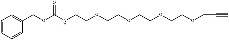 Benzyl (3,6,9,12-tetraoxapentadec-14-yn-1-yl)carbamate 化学構造式