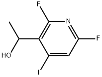 3-Pyridinemethanol, 2,6-difluoro-4-iodo-α-methyl- 化学構造式