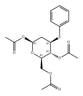 .beta.-D-arabino-Hexopyranose, 2-deoxy-3-S-phenyl-3-thio-, triacetate,286410-18-2,结构式