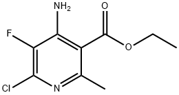 4-氨基-6-氯-5-氟-2-甲基烟酸乙酯 结构式