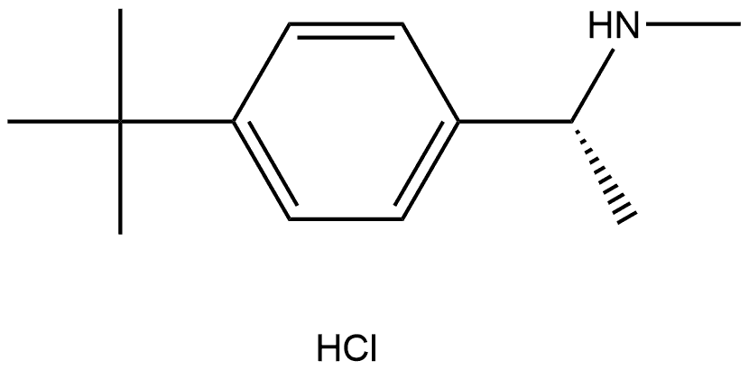 (R)-1-(4-(tert-butyl)phenyl)-N-methylethan-1-amine hydrochloride 化学構造式