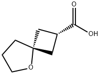 cis-5-Oxaspiro[3.4]octane-2-carboxylic acid Struktur