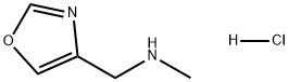 N-Methyl-1-(oxazol-4-yl)methanamine (hydrochloride) 化学構造式