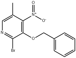 2-Bromo-5-methyl-4-nitro-3-(phenylmethoxy)pyridine Structure